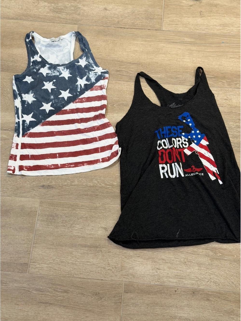 Patriotic Tank Top Bundle — 2 Tops, Size